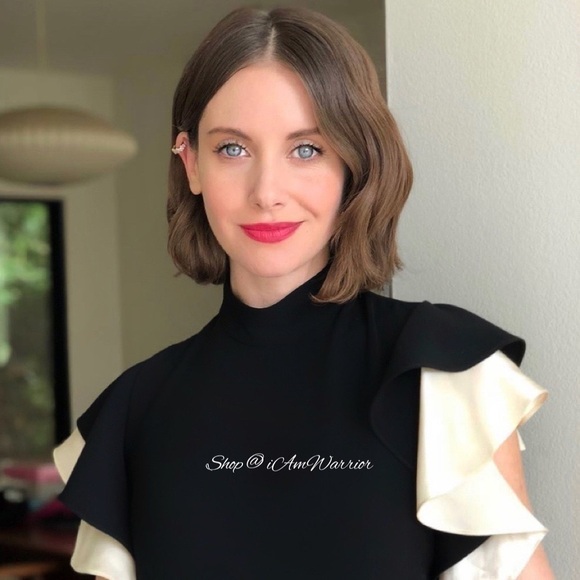 Cinq a Sept NWT ruffle sleeve tie neck mini dress *Shop@iAmWarrior - Picture 5 of 15